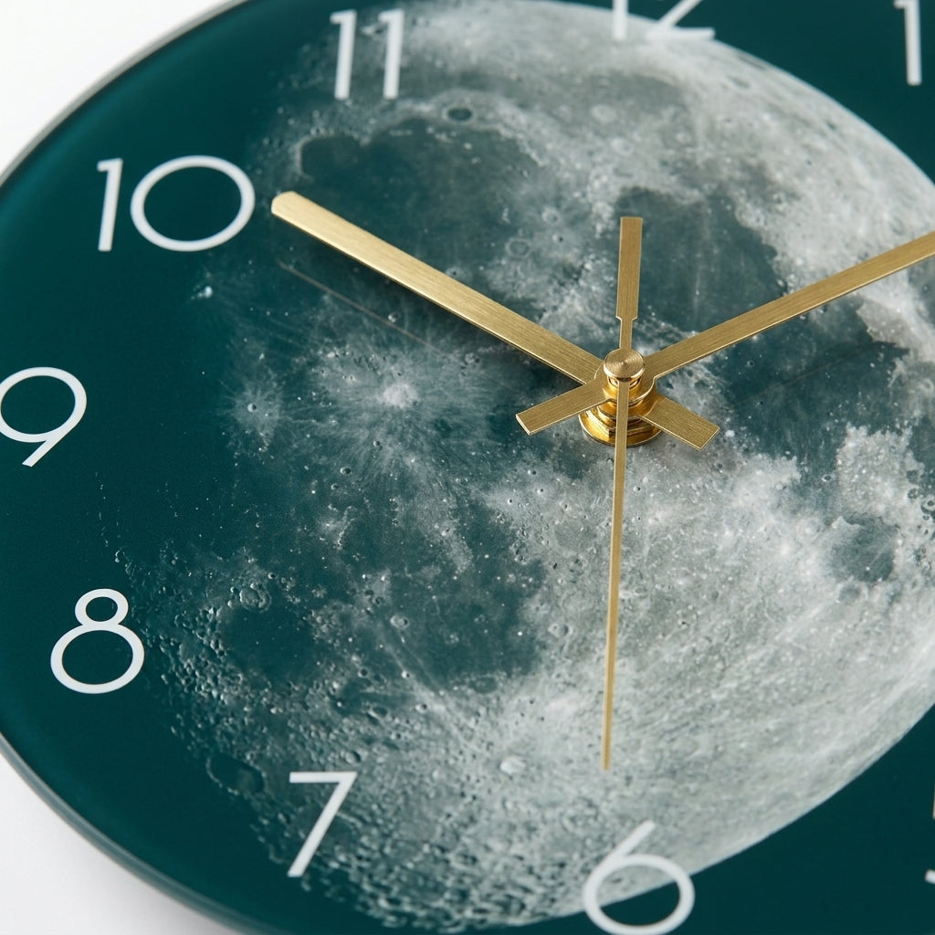 Luxury Glass Wall Clock, Modern Silent Clock Design