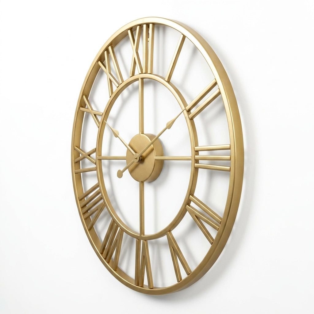 Large Nordic art Wall Clock - Gold Edition