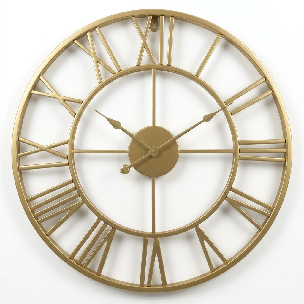 Large Nordic art Wall Clock - Gold Edition