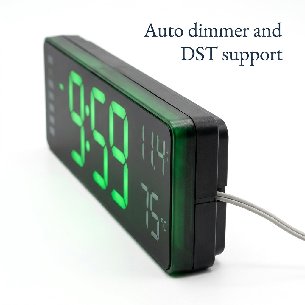 LED Electronic Wall – USB Powered with Temperature, Humidity & Auto Dimmer