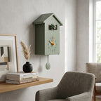 Pendulum Wall Clock For Living Room Cuckoo Green
