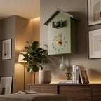 Pendulum Wall Clock For Living Room Cuckoo Green