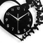 Heart-Shaped Frameless Acrylic Wall Clock