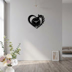 Heart-Shaped Frameless Acrylic Wall Clock