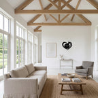 Heart-Shaped Frameless Acrylic Wall Clock