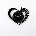 Heart-Shaped Frameless Acrylic Wall Clock