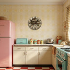 2D Flat Kitchen Wooden Wall Clock