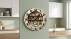 2D Flat Kitchen Wooden Wall Clock