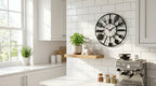 Modern Minimalist Kitchen Wall Clock - Matte Black