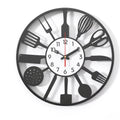 Modern Minimalist Kitchen Wall Clock - Matte Black