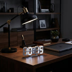 Modern 3D LED Digital Wall Clock – Adjustable Night Glow & Dimmer
