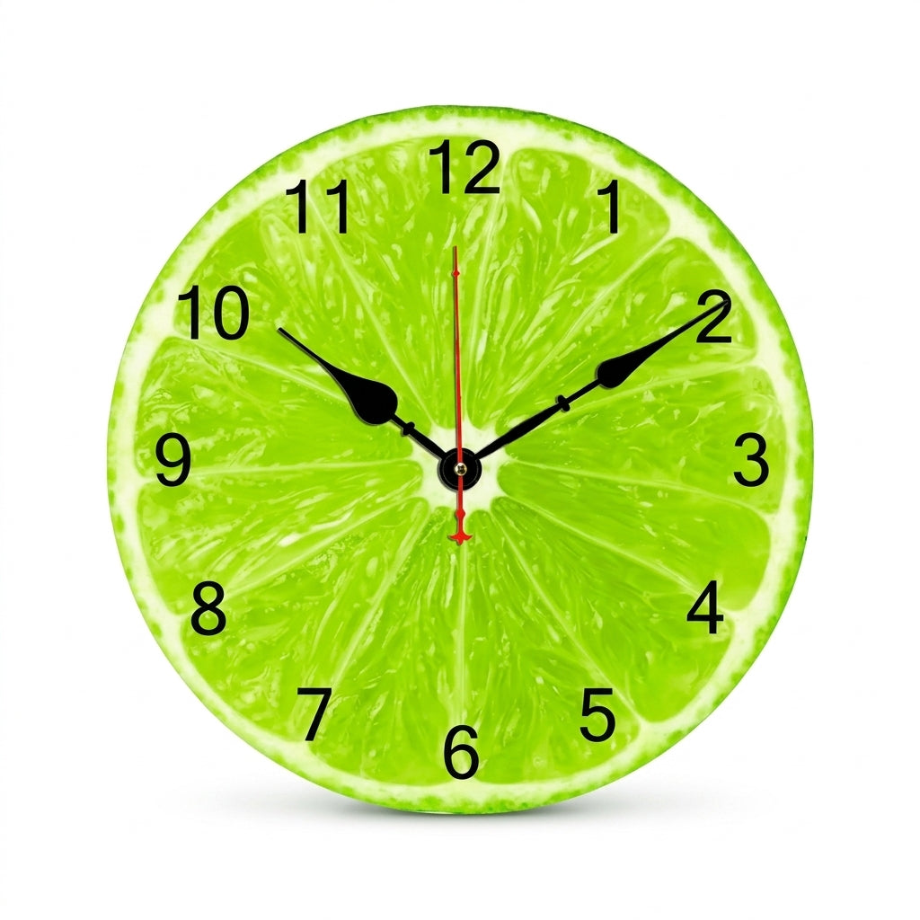 Lime Fruit Brief Quartz Wall Clock