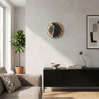 Modern Moon Wall Clock For Living Room - Round Background Lighting