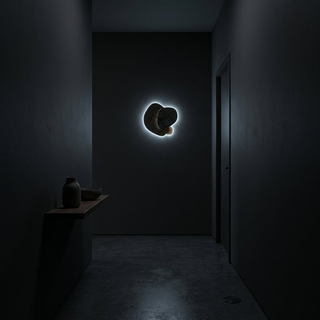 Luminous Clock For Living Room Wall Scandinavian Design Silent