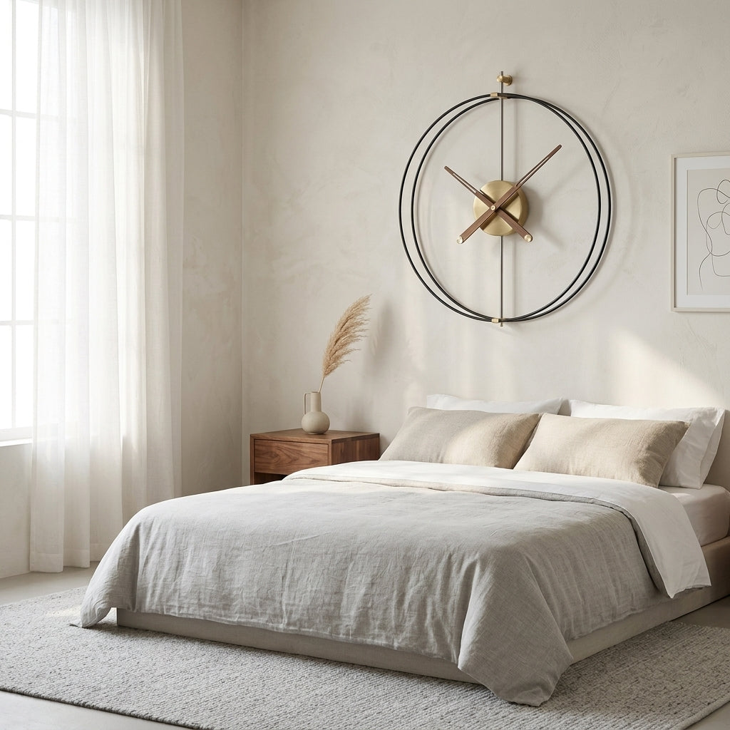 Large Wall Clock - Modern Metal