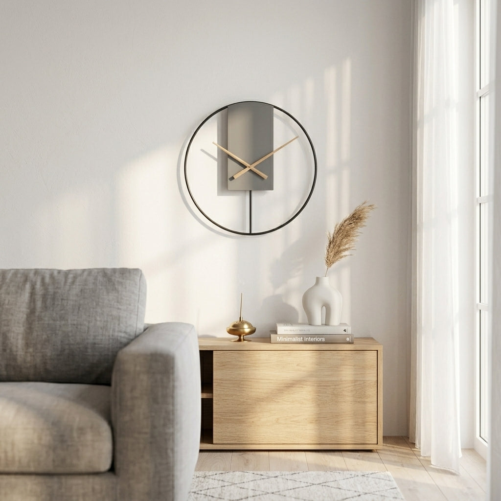 Modern Round Simple Silent Wall Clock