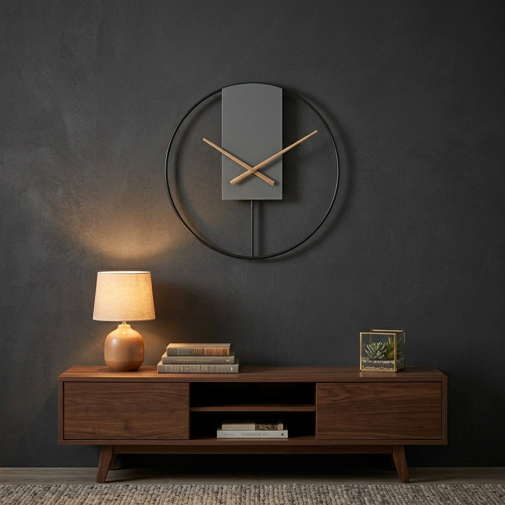 Modern Round Simple Silent Wall Clock