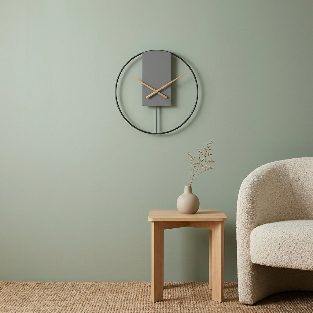 Modern Round Simple Silent Wall Clock