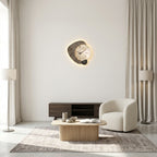 Modern Wall Clock Design For Living Room LED Backlit Moon