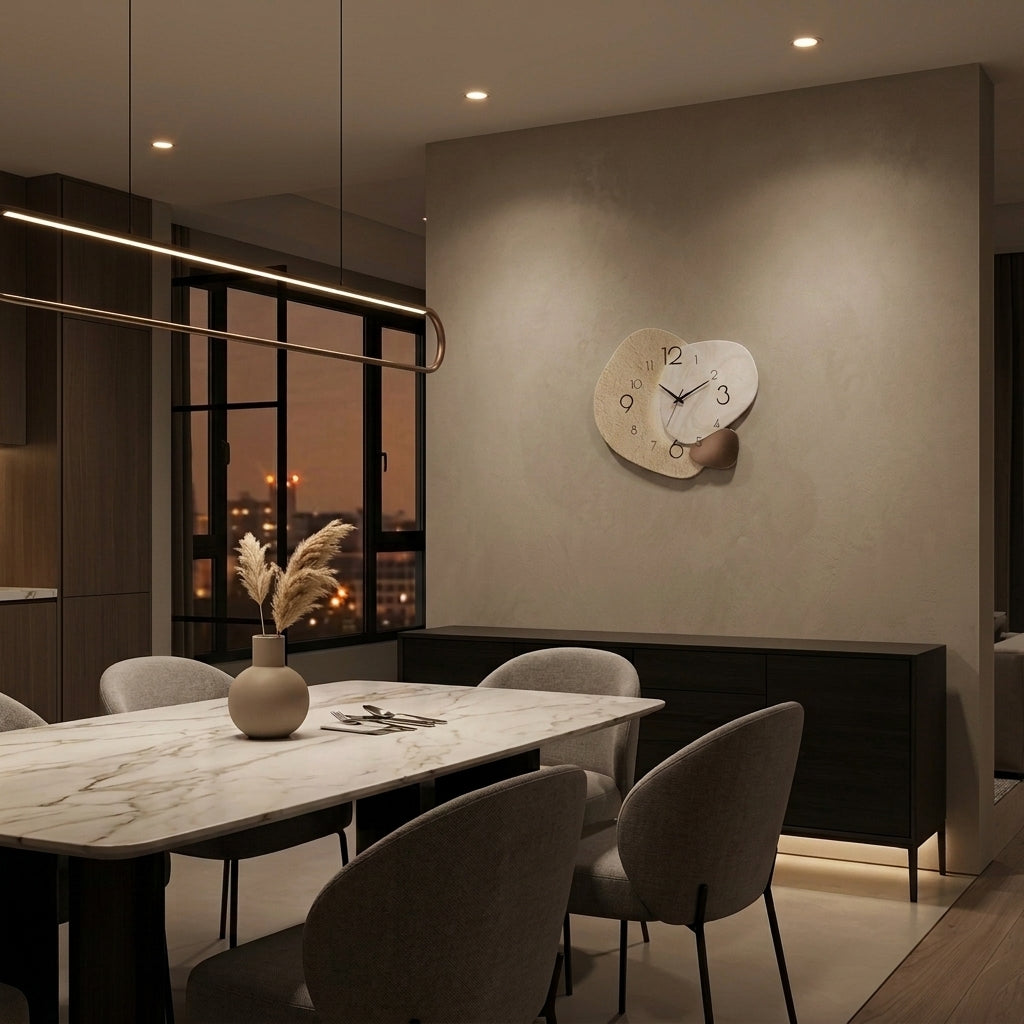 Modern Clock For Living Room Wall Scandinavian Design Silent