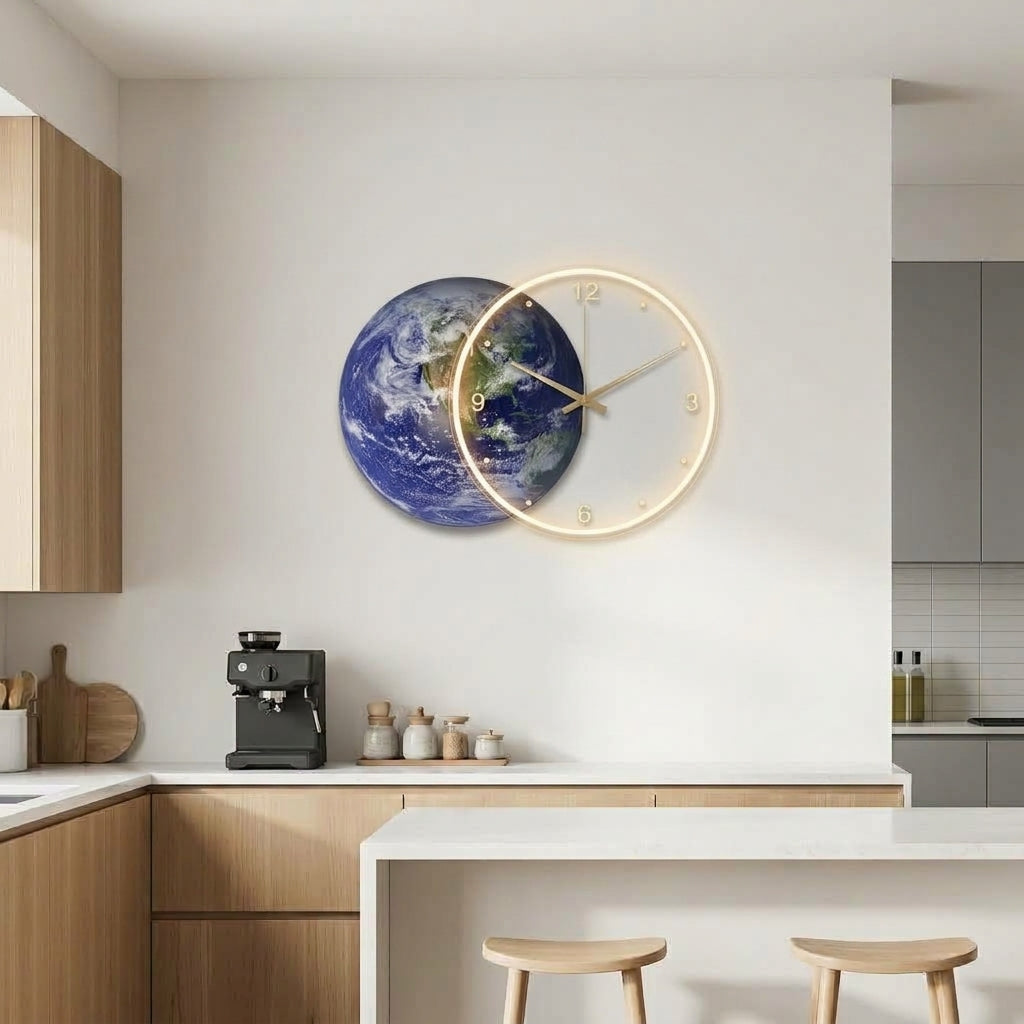 Large LED Wall Clock, Illuminated Clock