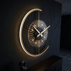 Modern Nordic LED Clock Wall Lamp