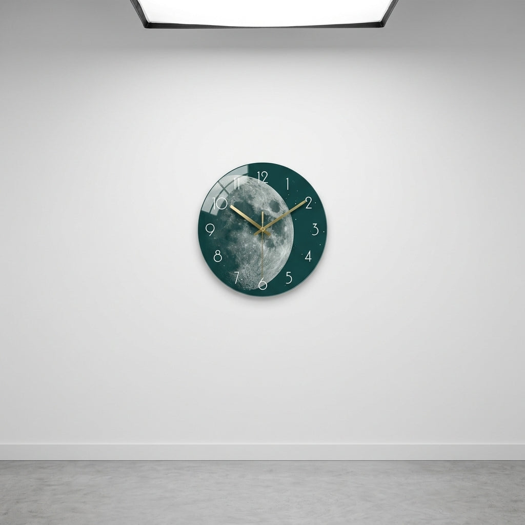 Luxury Glass Wall Clock, Modern Silent Clock Design