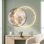 Large Moon Wall Clock