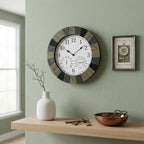 Slate Effect Resin Garden Wall Clock - Antique