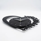 Heart-Shaped Frameless Acrylic Wall Clock