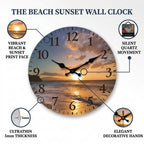 2D Sunset Wall Clock For Living Room
