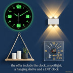 Luminous Silent Wall Clock – 20cm