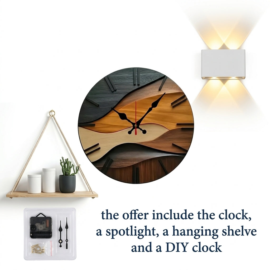 Nordic Minimalist Round Wall Clock – Silent Sweep Quartz