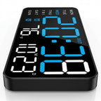 Black Rectangular LED Digital Wall Clock with Acoustic Control