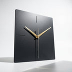 Modern Square Smart Metal Wall Clock - Black Wall Clock