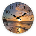 2D Sunset Wall Clock For Living Room