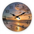 2D Sunset Wall Clock For Living Room