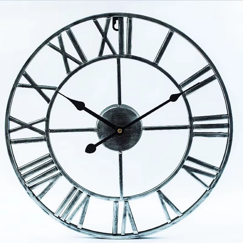 Large Retro Metal Wall Clock