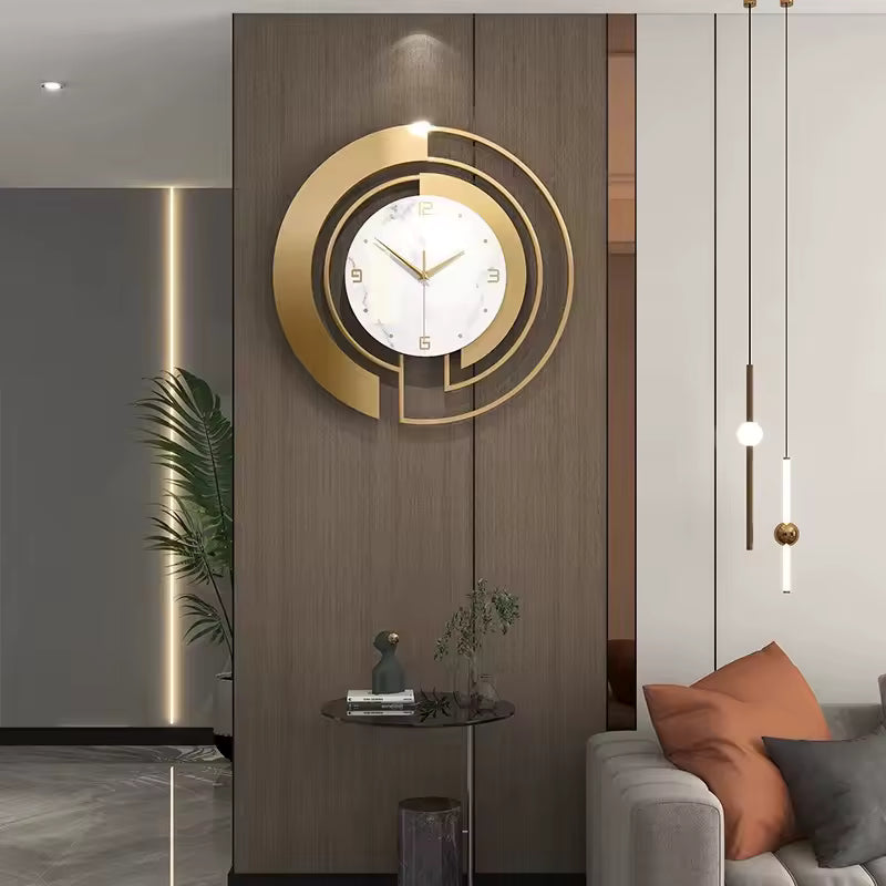 Luxury Large Metal Wall Clock - Gold Edition