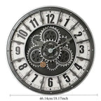 Large Retro Industrial Roman Wall Clock