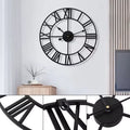Large Retro Metal Wall Clock