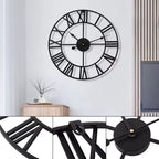 Large Retro Metal Wall Clock