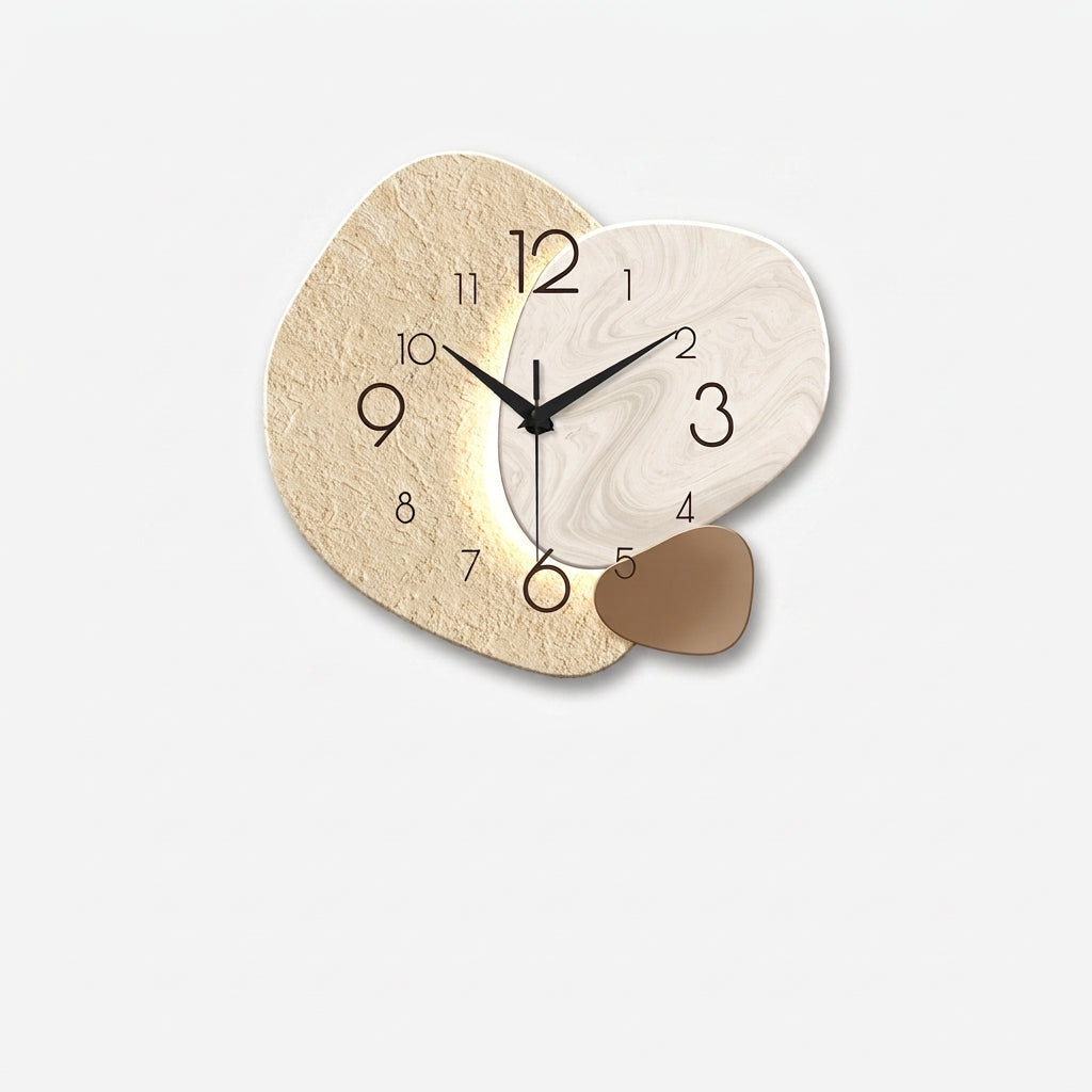 Modern Clock For Living Room Wall Moon Design Silent