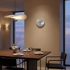 Silver Metal Wall Clock – Minimalist Industrial Design, Silent Movement