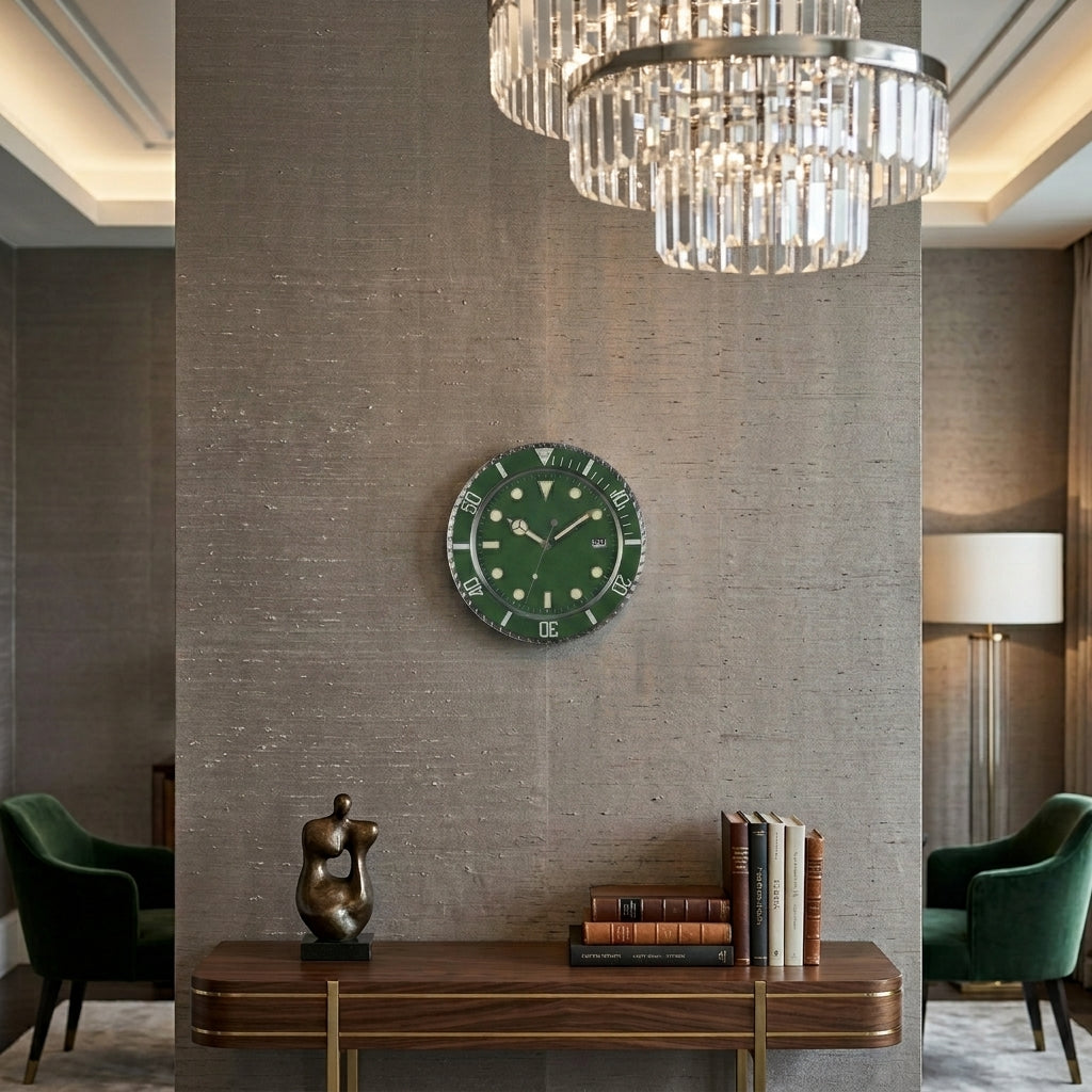 Luxury Creative Living Room Wall Clock - Oclo H4 Green