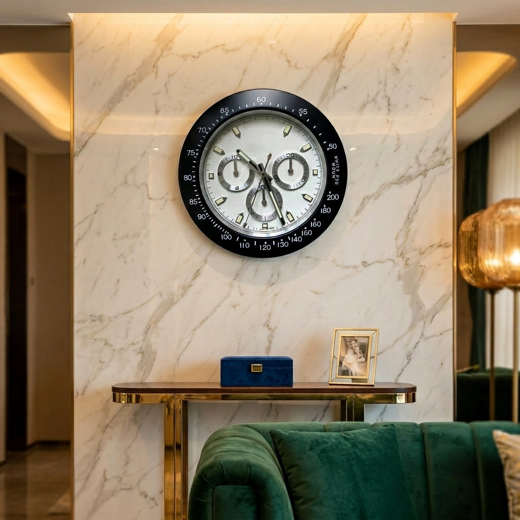 Luxury Metal Watch Wall Clock - Watch imitation