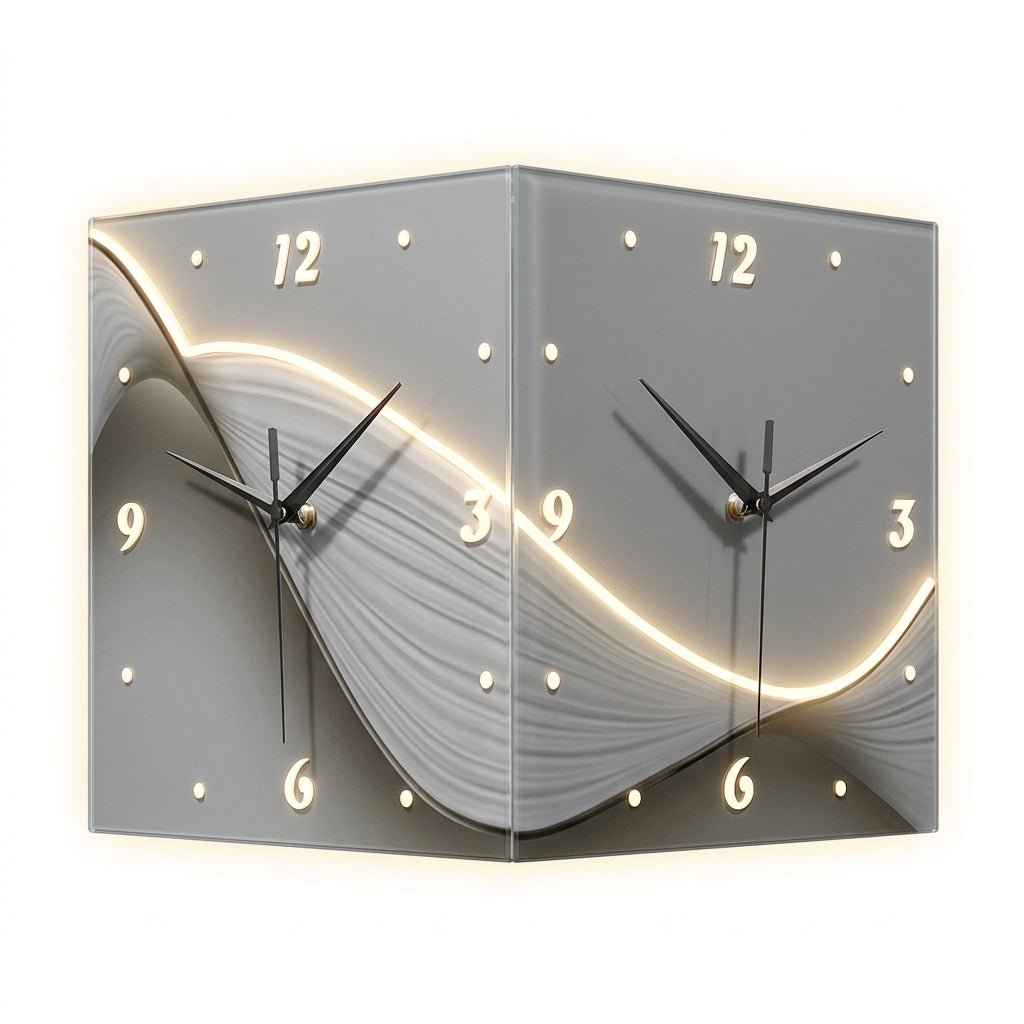 Modern Creative LED Illuminated Square Wall Clock