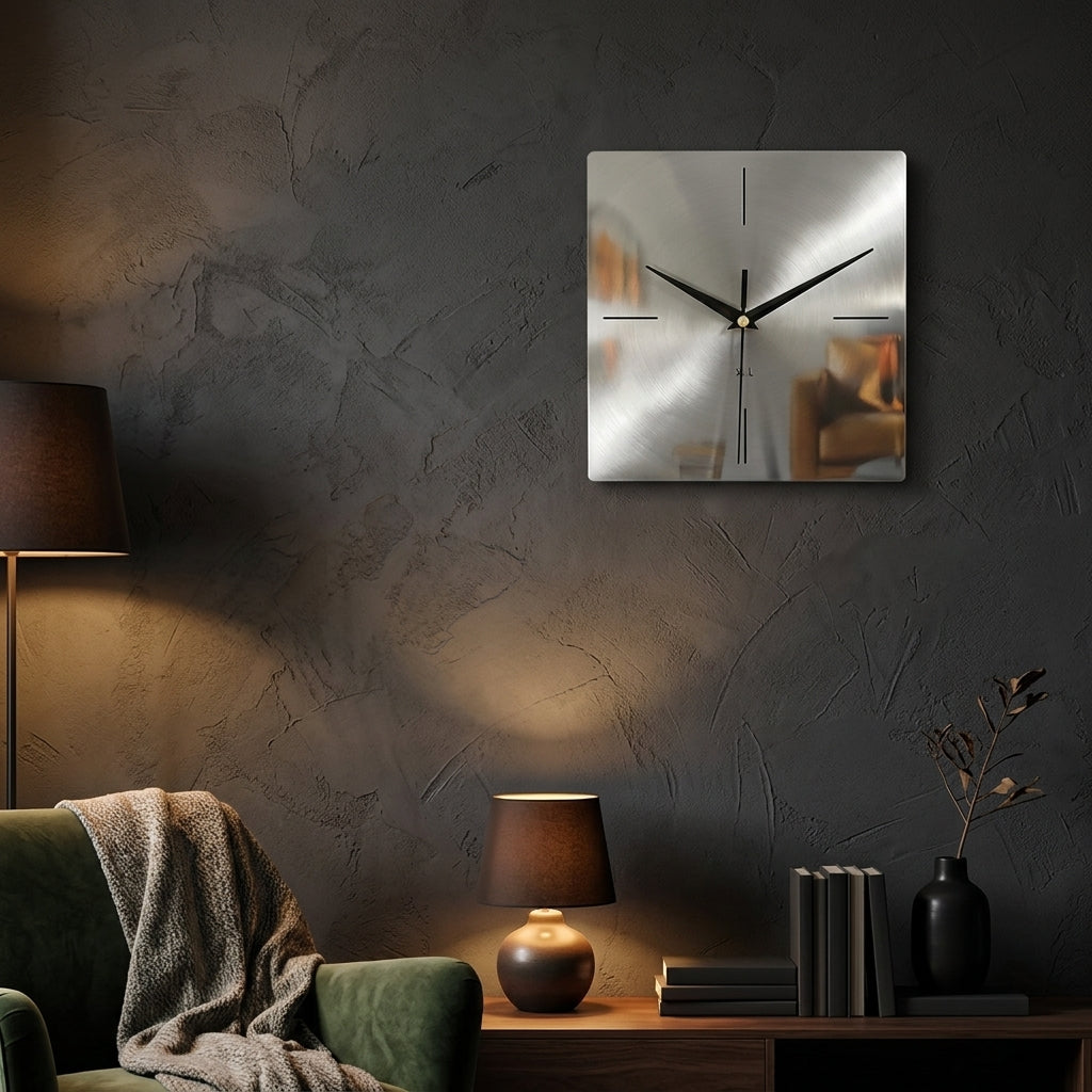 Modern Square Smart Metal Wall Clock