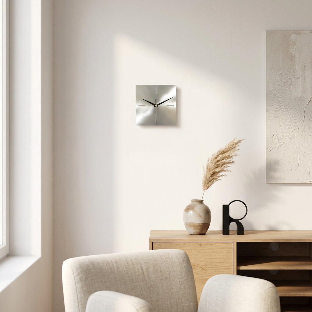 Modern Square Smart Metal Wall Clock