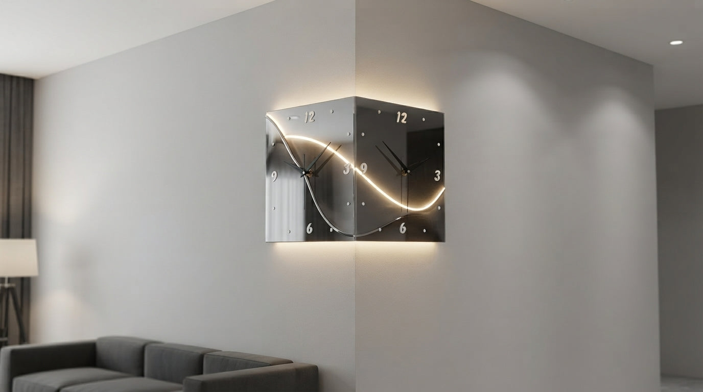 Modern Creative LED Illuminated Square Wall Clock